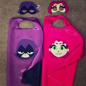 Teen titans go raven and star fire cape and mask